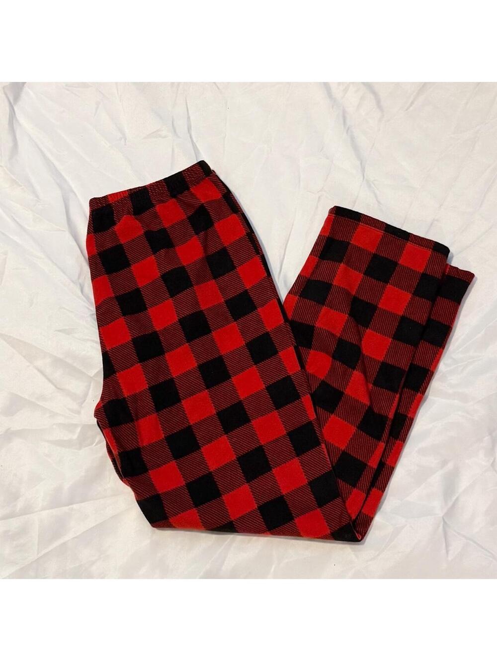 Wondershop Red & Black Buffalo Plaid Fleece Pajama Pants - Picture 1 of 2